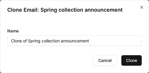 The Clone Email form