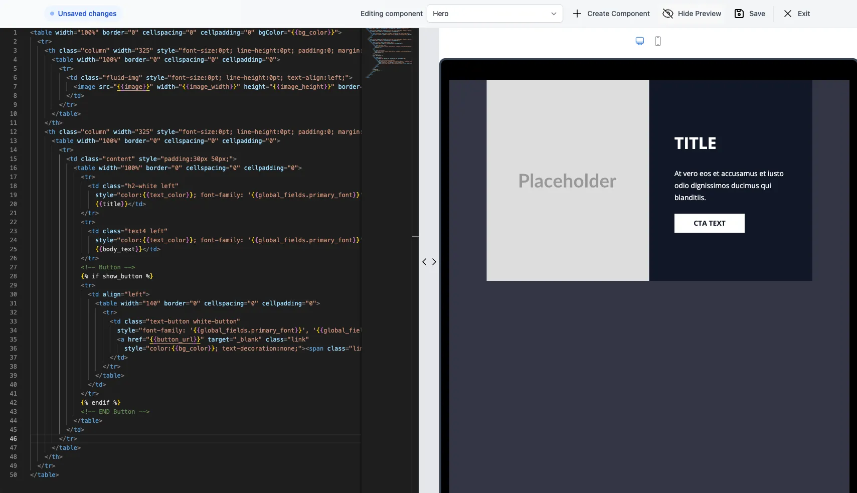 Component Builder Live Preview