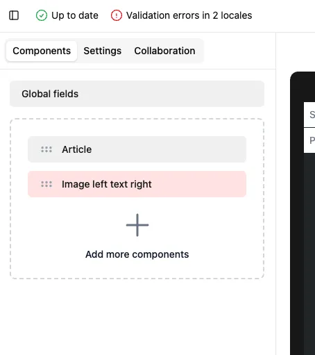 Component Validation Error