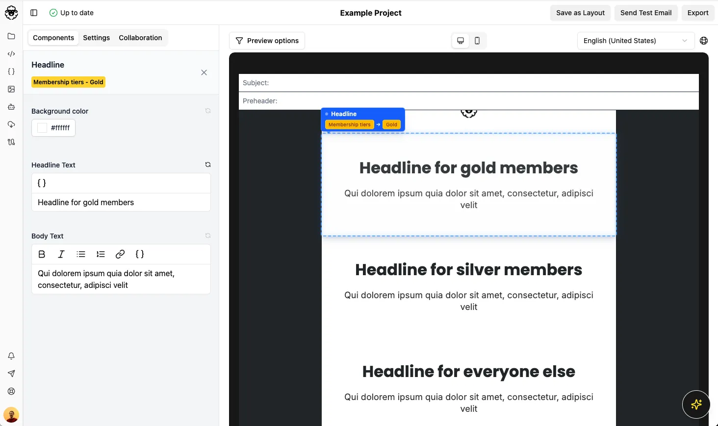 Component conditional branches