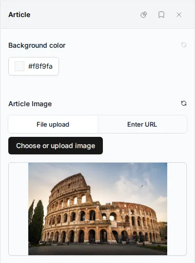 The File upload tab of an image field