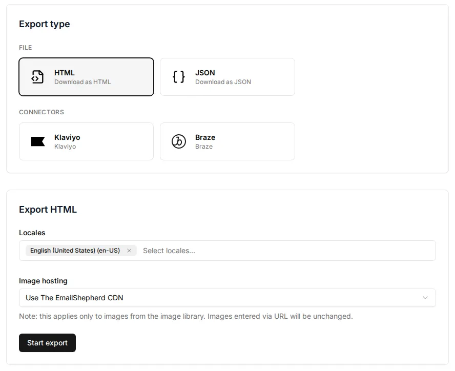 Exporting an email as HTML