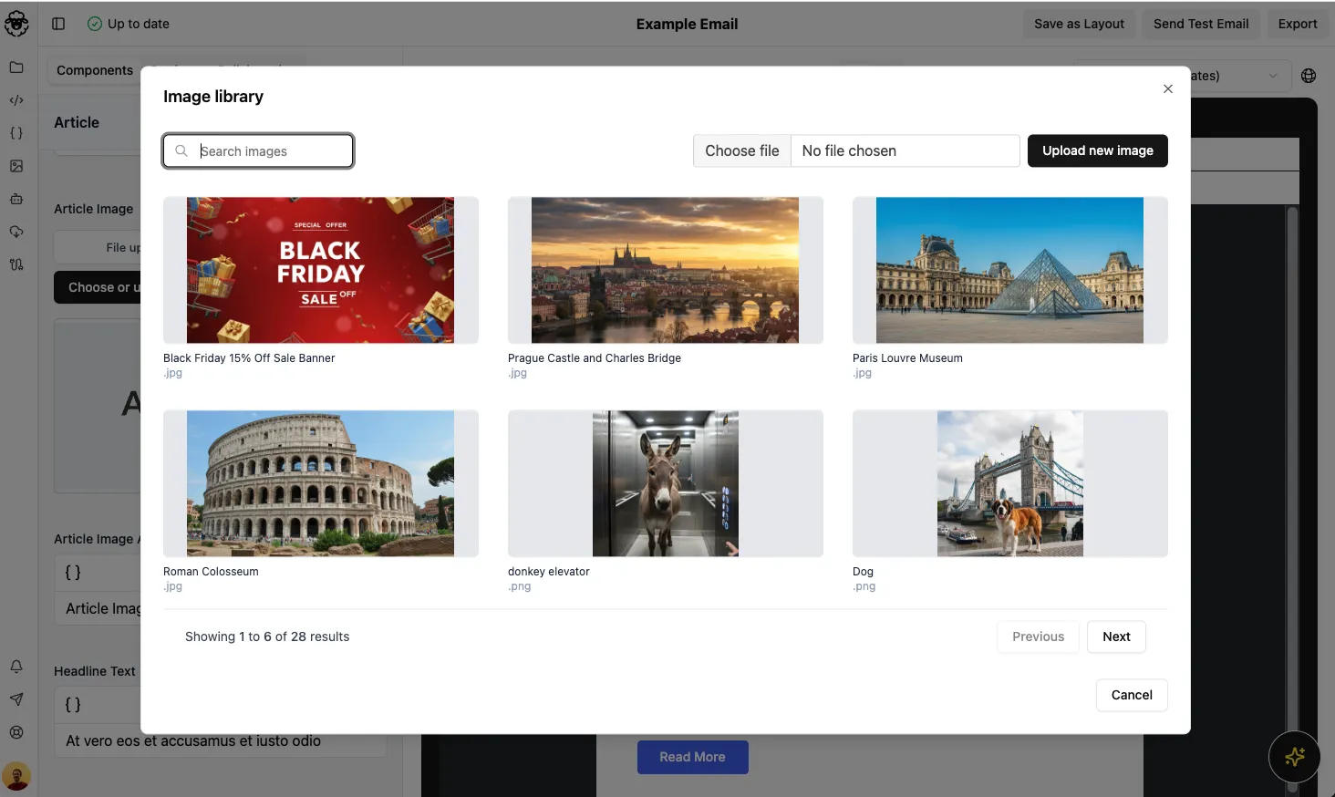 Image Library Editor View
