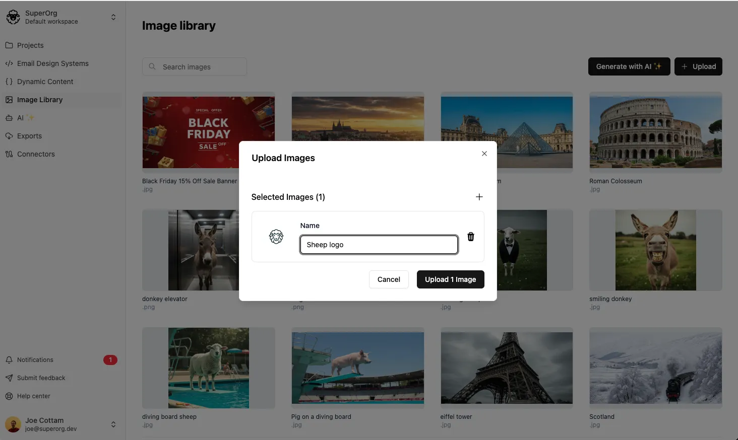 Image Library Upload