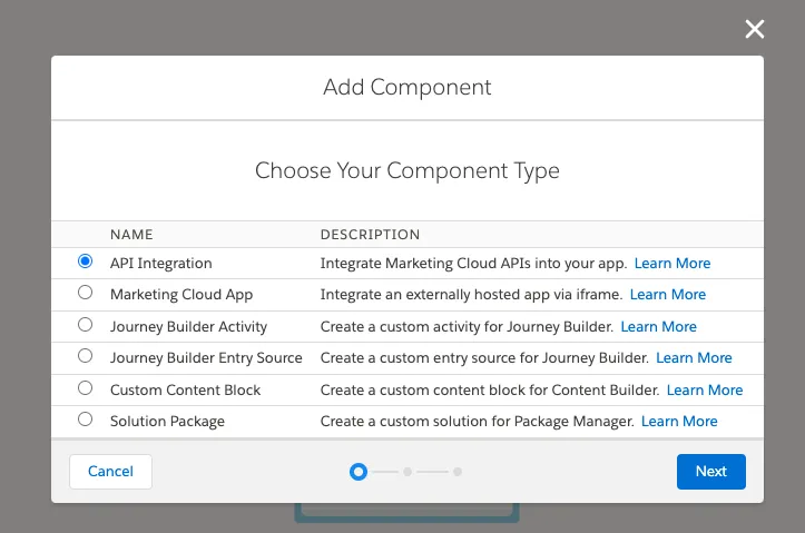 Salesforce Marketing Cloud Add Components
