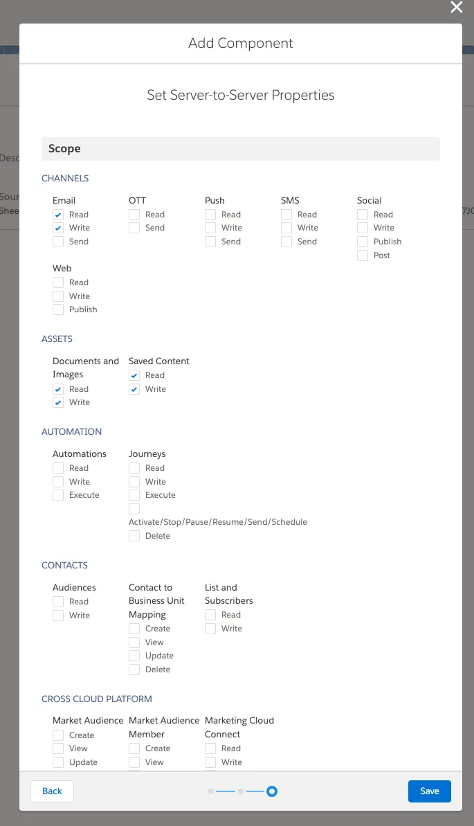 Salesforce Marketing Cloud Scopes