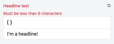 Validation Error